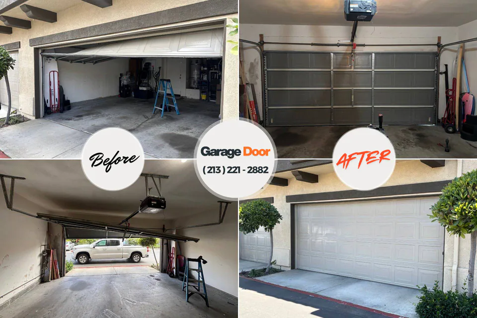 Before and after: garage door repair Shannondale, WV